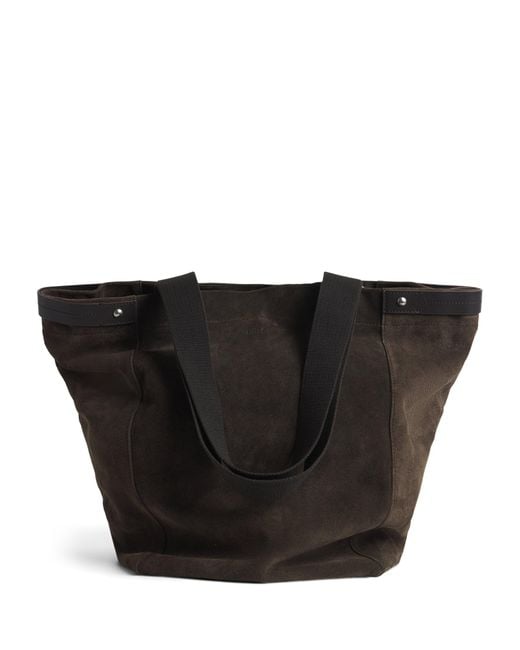 NN07 Black Suede Tote Bag for men