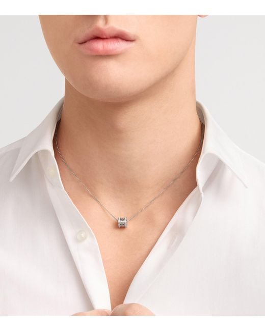 BVLGARI White And Diamond B.Zero1 Pendant Necklace