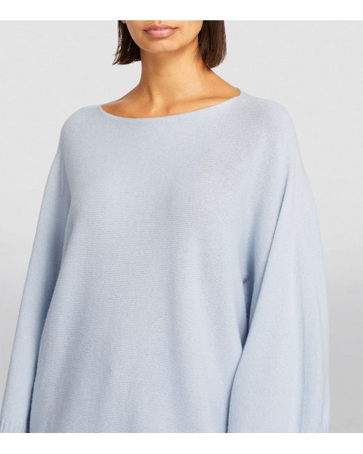 Johnstons Blue Cashmere Cape Sweater