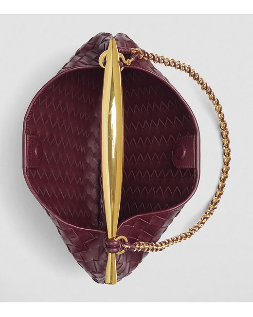 Bottega Veneta Purple Small Leather Sardine Chain Top-Handle Bag