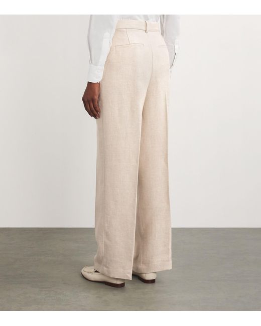 Theory Natural Linen Tailored Trousers