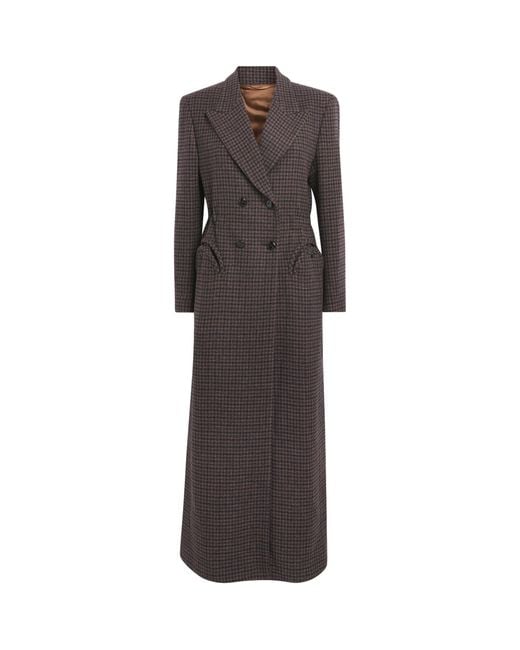 Blazé Milano Gray Houndstooth Mikado Anyway Coat