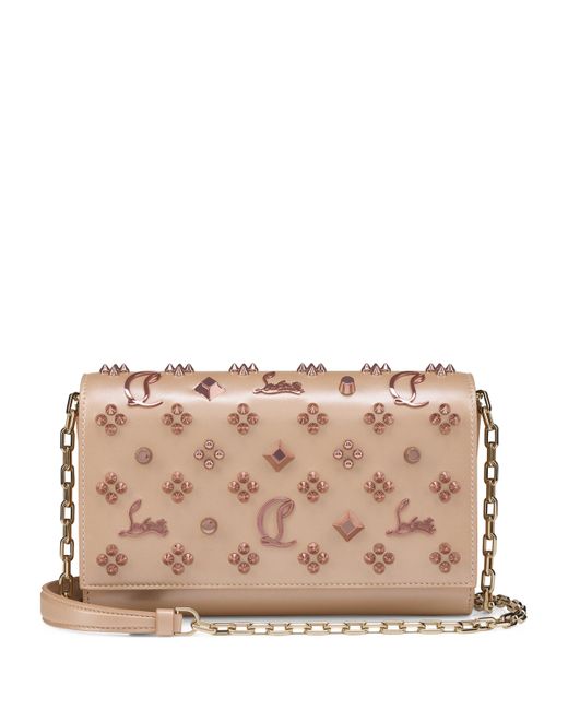 Christian Louboutin Brown Paloma Leather Clutch Bag