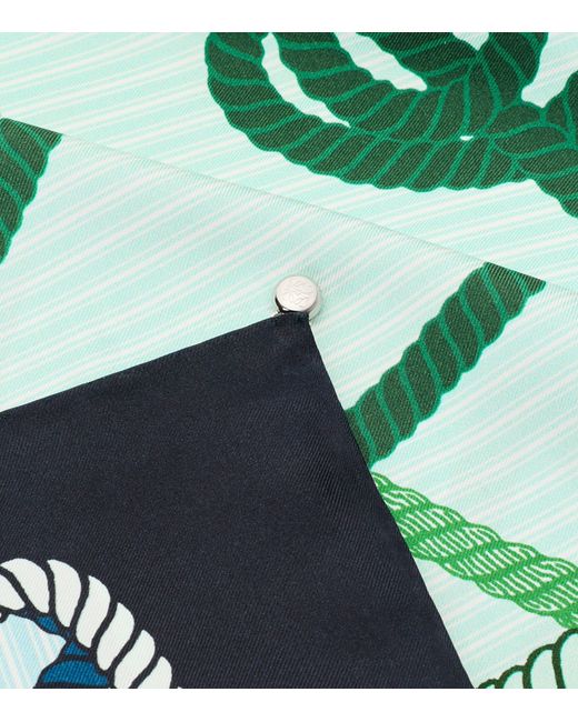 Loewe Blue Silk Twill Scarf