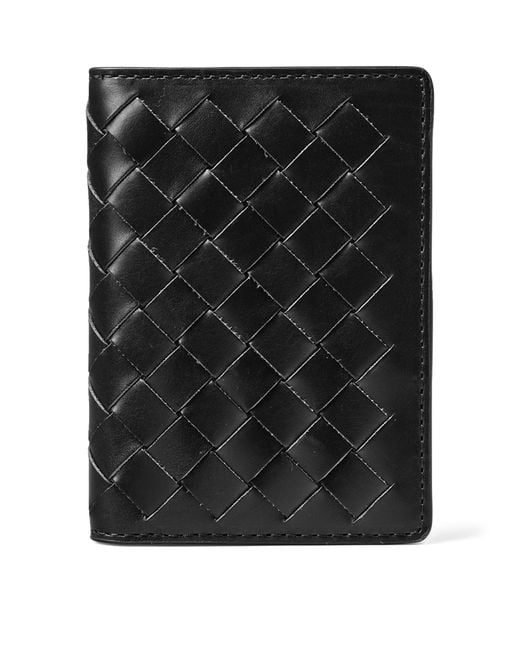 Aspinal Black Leather Double Fold Card Holder