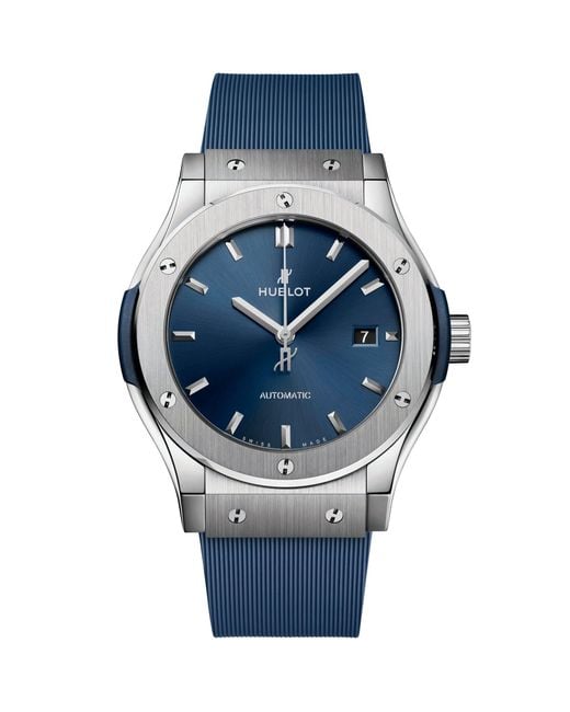 Hublot Blue Titanium Classic Fusion Watch for men