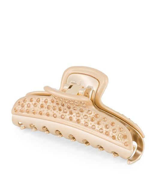 Alexandre De Paris Natural Plated Crystal-Embellished Claw Hair Clip