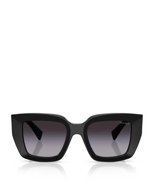 Miu Miu Black Acetate Mu B05S Square Sunglasses for men