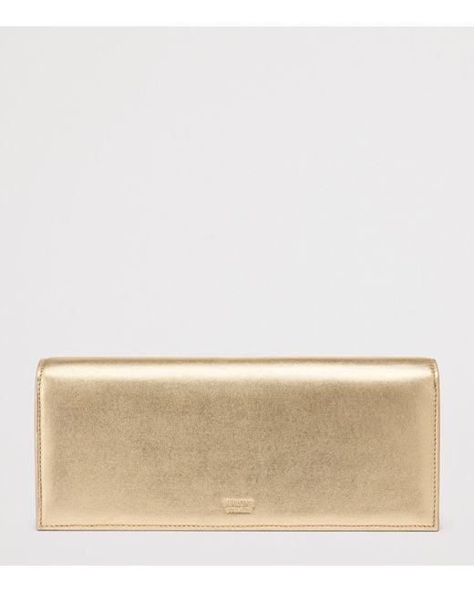 Malone Souliers Natural Metallic Leather Vivien Clutch Bag