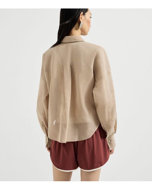 Brunello Cucinelli Natural Cotton Organza Shirt