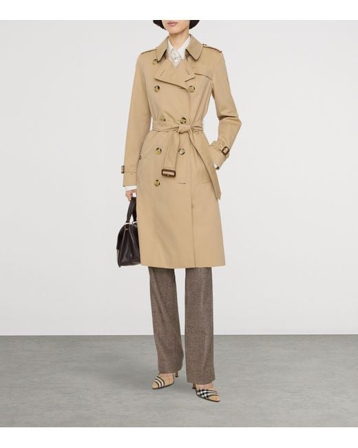 Burberry Natural Gabardine Chelsea Heritage Trench Coat