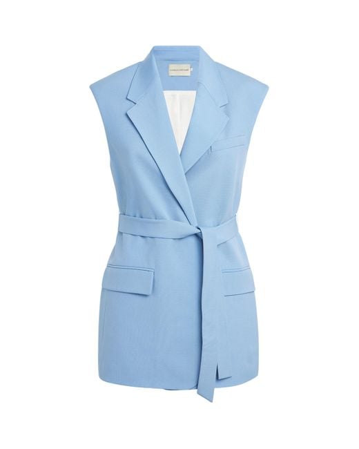 Camilla & Marc Blue Wool Atlantis Blazer Vest