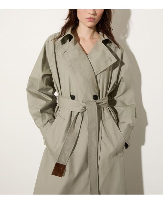 MAX&Co. Gray Cotton-Blend Trench Coat