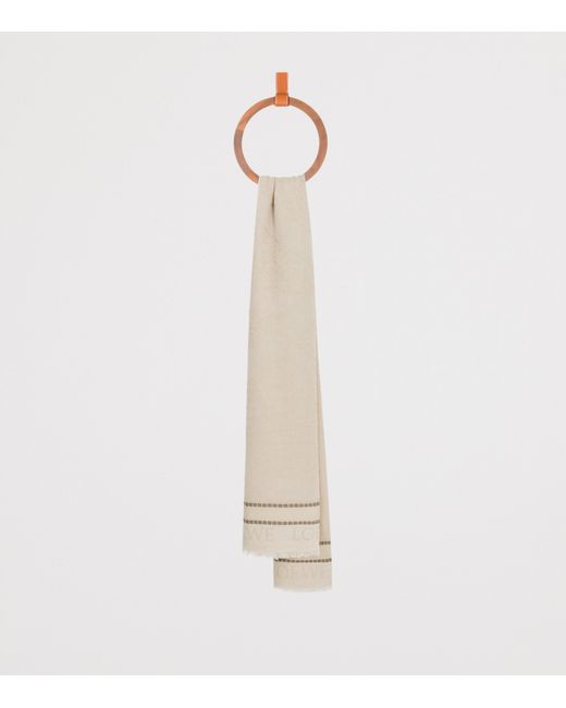Loewe Natural X Paula's Ibiza Cotton Anagram Jacquard Pareo