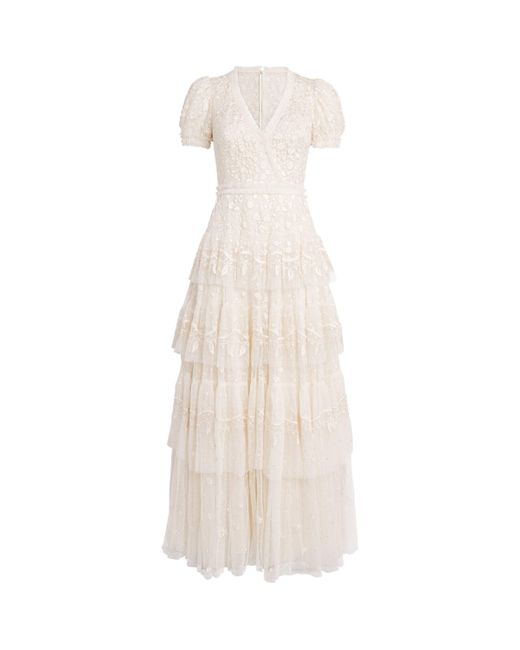 Needle & Thread White Lace Layered Maxi Dress