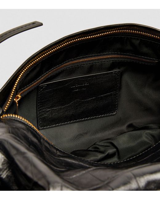 Jil Sander Black Medium Drawstring Detail Shoulder Bag
