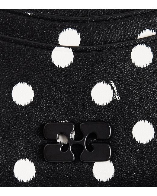Ganni Black Polka-Dot Card Holder