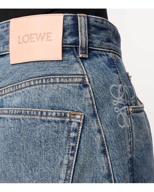 Loewe Blue Anagram Barrel Jeans
