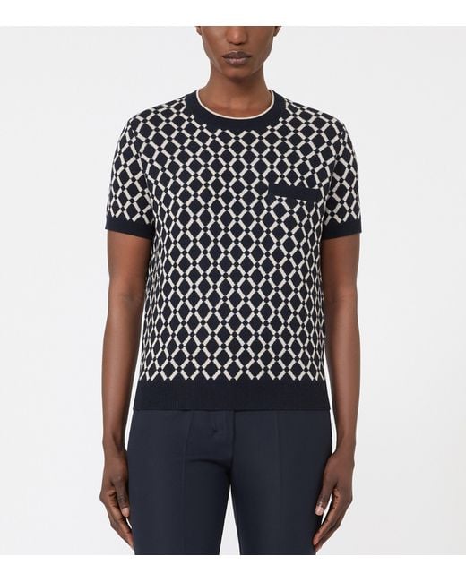 Max Mara Black Wool Short-Sleeve Sweater