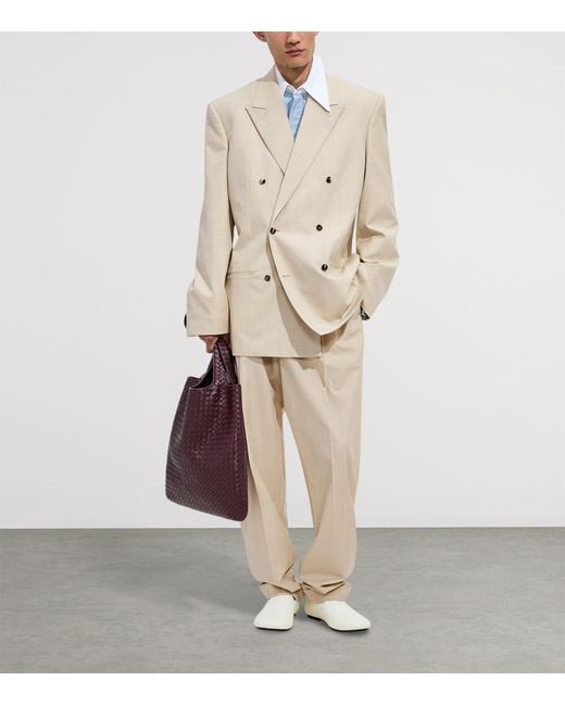 Bottega Veneta Purple Small Leather Veneto Tote Bag for men