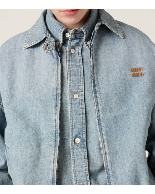Miu Miu Blue Chambray Denim Jacket