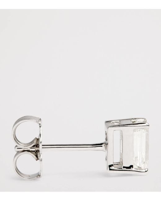 Harrods White And Diamond Stud Earrings