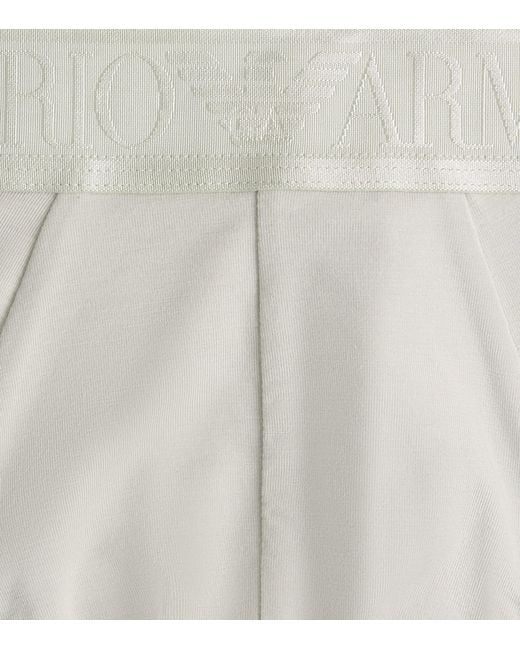 Emporio Armani White Modal Logo Briefs for men