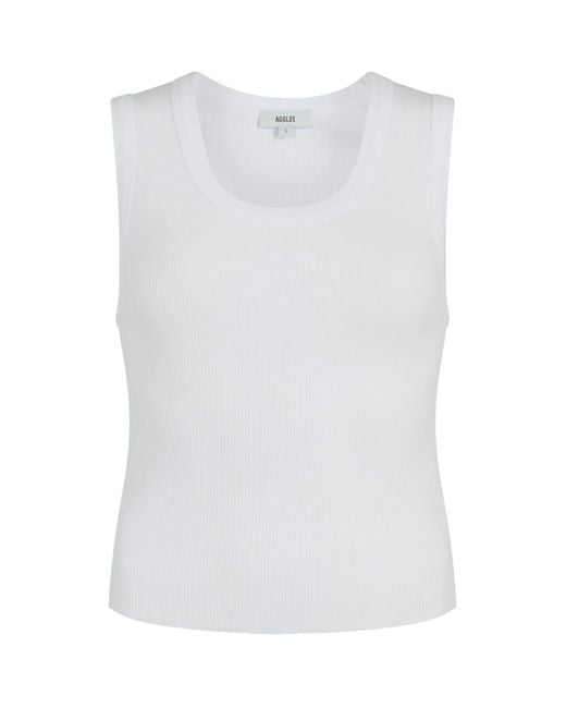 Agolde White Jordan Tank Top