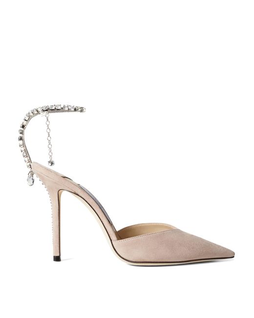 Jimmy Choo Saeda 100 Suede Pumps in Pink | Lyst