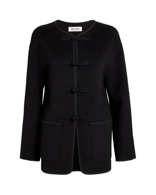 Rohe Black Mandarin-Closure Jacket
