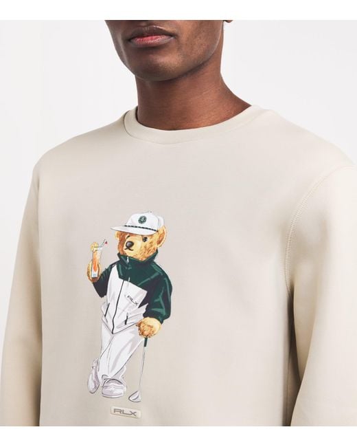 Ralph Lauren White Polo Bear Sweatshirt for men