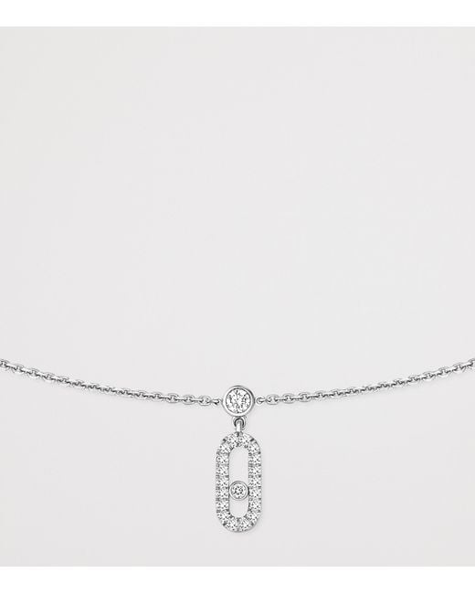 Messika Black Move Uno And Diamond Pavé Necklace