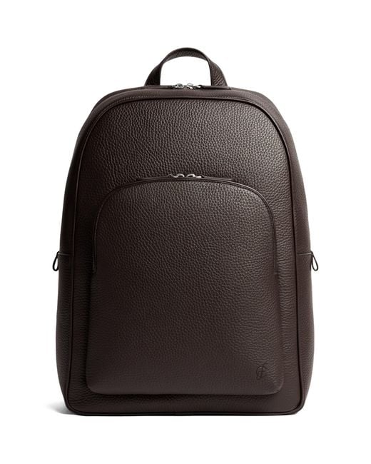 Carl Friedrik Black Leather Ayrton Backpack
