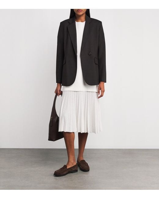 Claudie Pierlot Black Wool-Blend Blazer