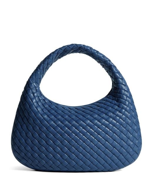 Bottega Veneta Blue Small Leather Veneta Shoulder Bag