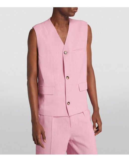 Nanushka Pink Tailored Semme Waistcoat for men