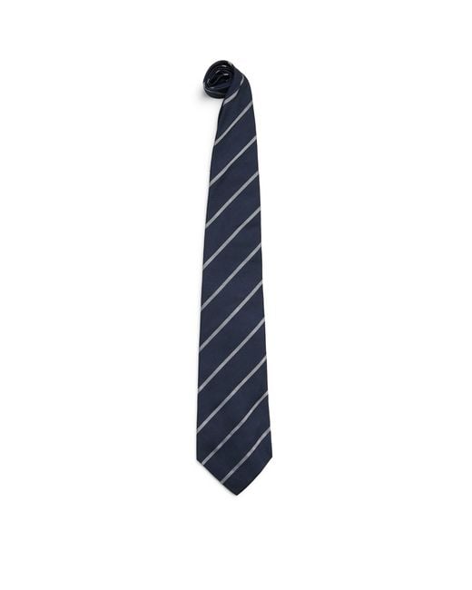 Ralph Lauren Blue Mulberry Silk Stripe Tie for men