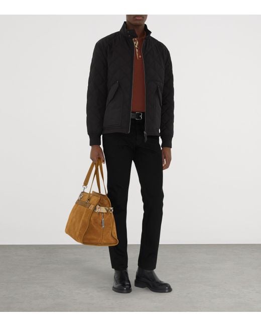 Burberry Black Slim Logo-Patch Jeans for men