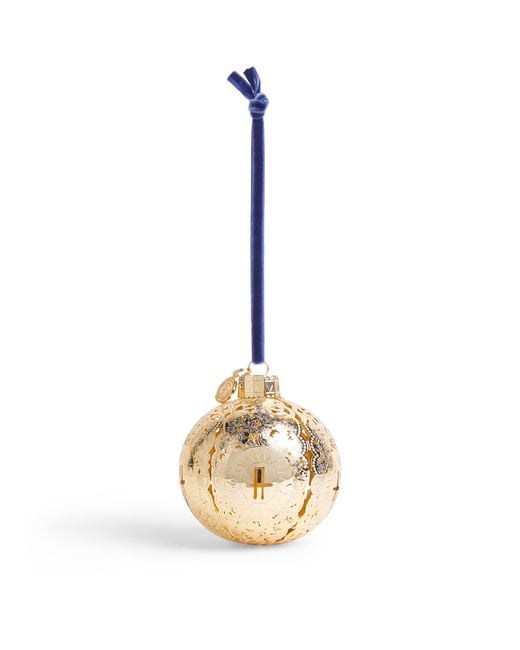 Harrods Metallic Metal Toile Bauble