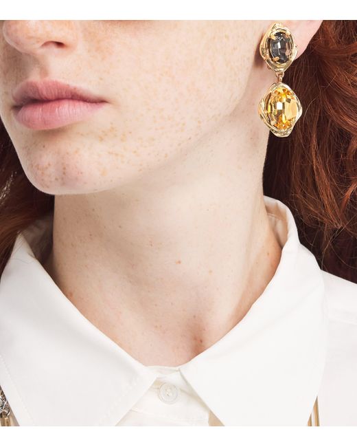 Weekend by Maxmara Metallic Embellished Clip-On Earrings
