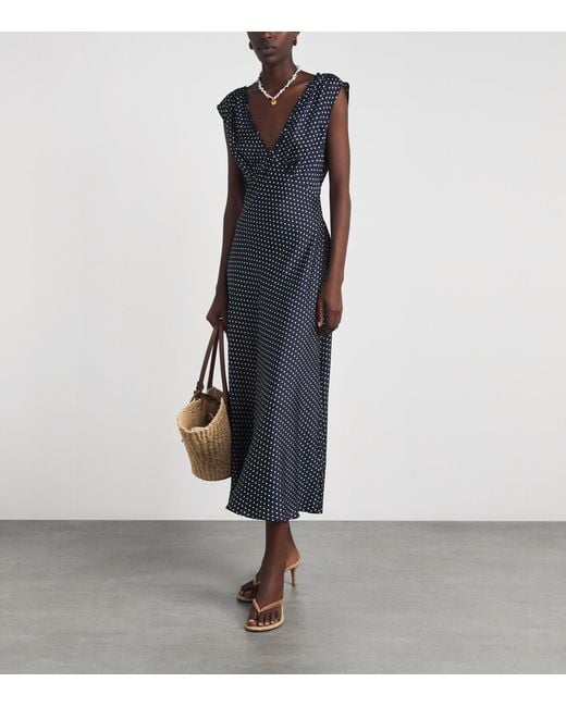 Doen Blue Silk-Blend Tahlia Mini Dress
