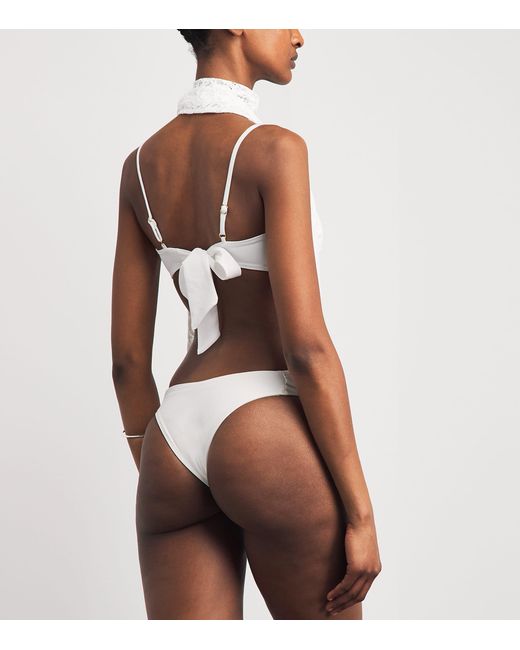 Away That Day White Cannes Bikini Bottoms
