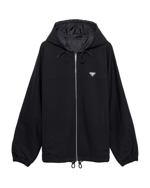 Prada Blue Technical Hooded Jacket for men