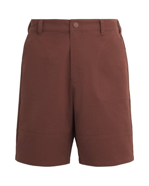 Barbour Purple Stretch-Twill Strickland Shorts for men