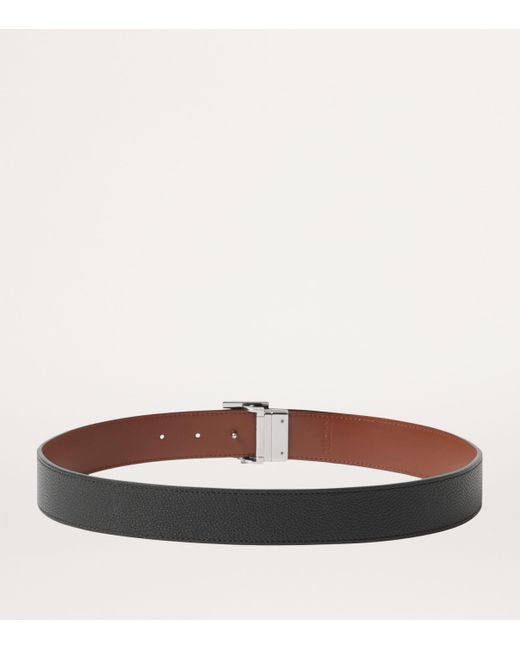 Burberry Brown Leather Reversible Belt for men