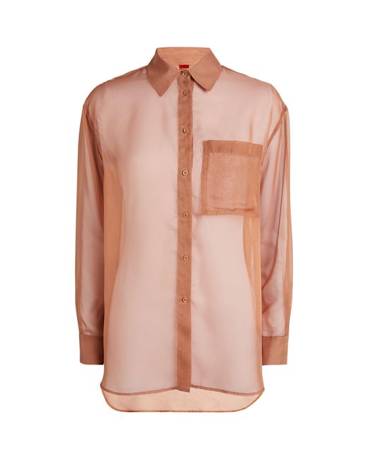 MAX&Co. Pink Sheer Organza Shirt