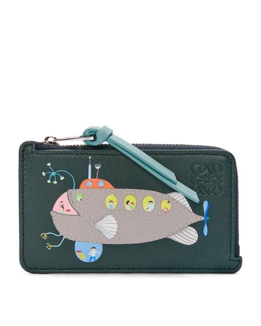 Loewe X Suna Fujita Deep Sea Card Holder in Green | Lyst