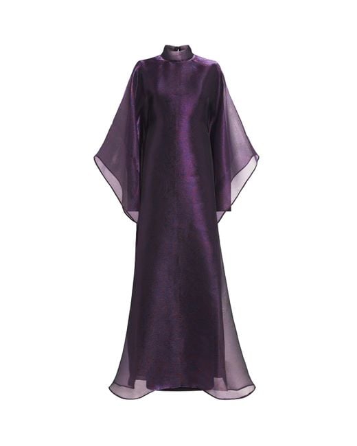 ‎Taller Marmo Purple Organza Surratt Maxi Kaftan