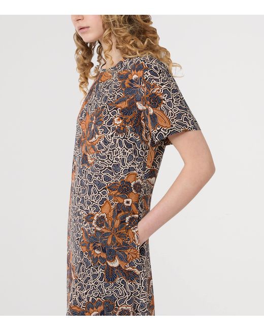 Weekend by Maxmara Natural Silk Floral Print Midi Dress