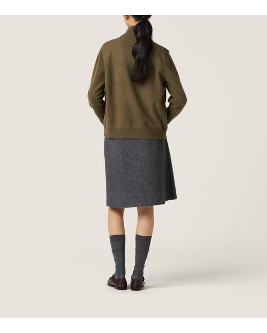 Miu Miu Green Cashmere Down-Filled Jacket